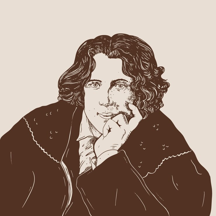 Vector gratuito dibujado a mano ilustración de oscar wilde