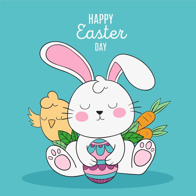 Dibujado a mano ilustración de pascua