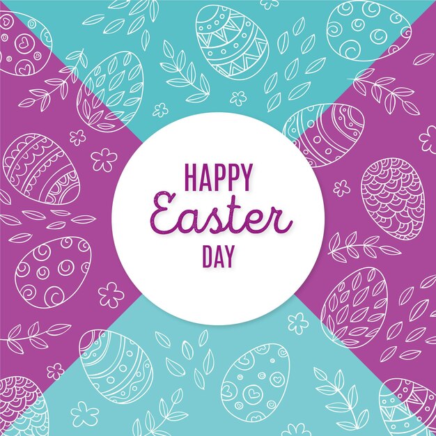 Dibujado a mano ilustración de pascua