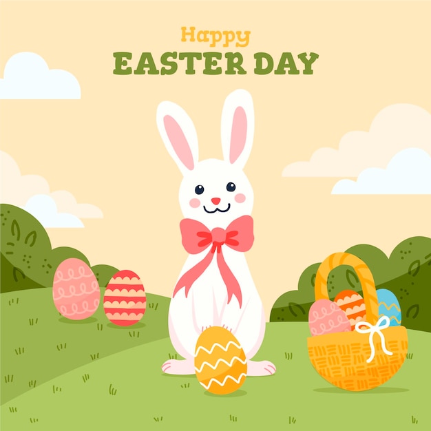 Dibujado a mano ilustración de pascua