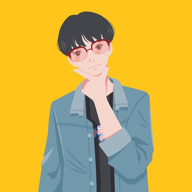 Dibujado a mano ilustración de personaje de estilo de dibujo coreano