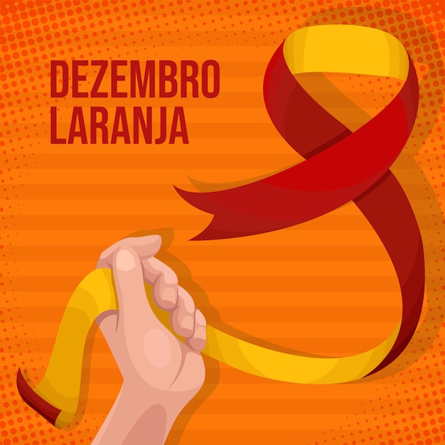 Dibujado a mano ilustración plana dezembro laranja