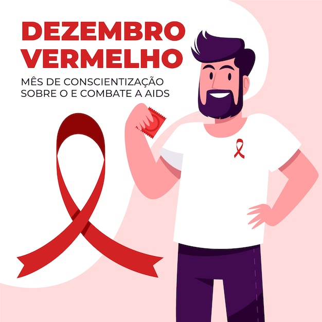 Vector gratuito dibujado a mano ilustración plana dezembro vermelho