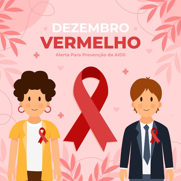 Vector gratuito dibujado a mano ilustración plana dezembro vermelho