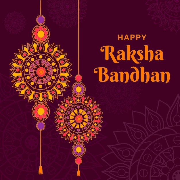 Dibujado a mano ilustración de raksha bandhan