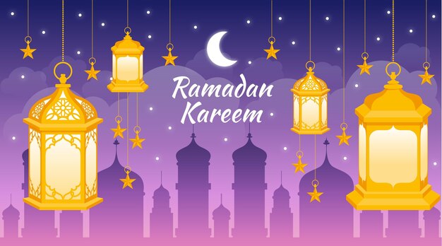 Dibujado a mano ilustración de ramadan kareem