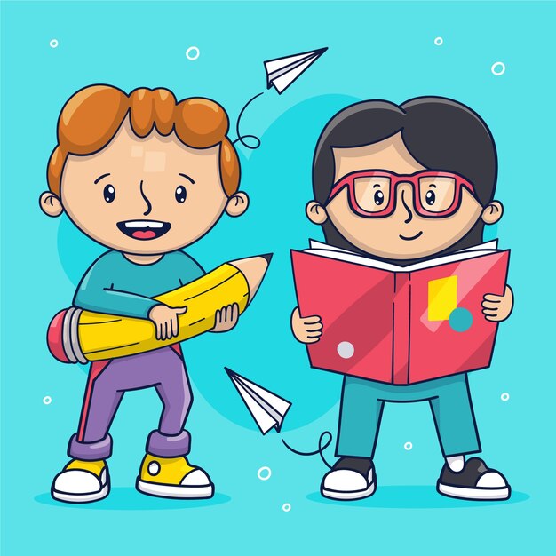 Dibujado a mano ilustración de regreso a la escuela