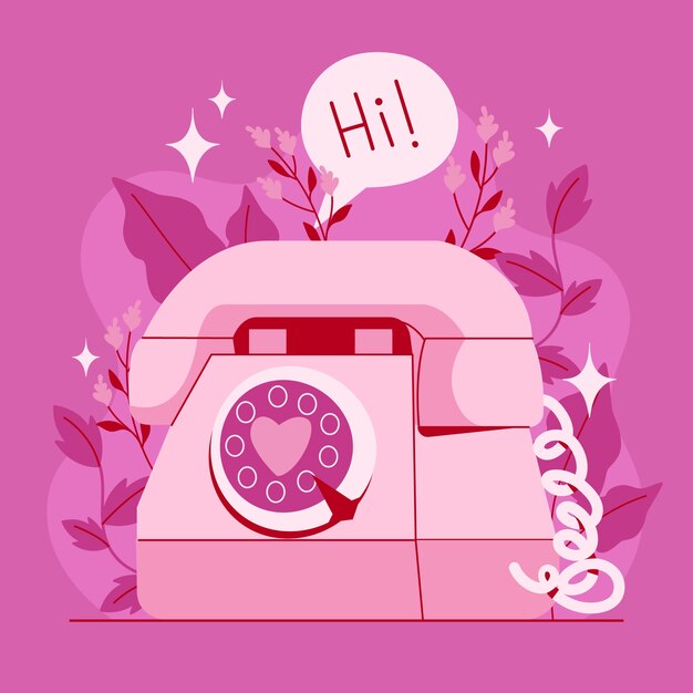 Dibujado a mano ilustración rosa fuerte