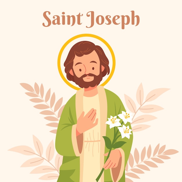 Dibujado a mano ilustración de san josé