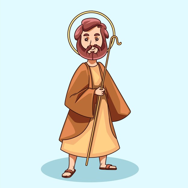 Dibujado a mano ilustración de san josé