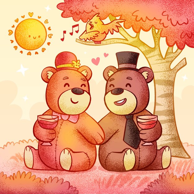 Dibujado a mano ilustración de san valentín