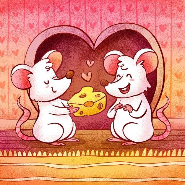 Dibujado a mano ilustración de san valentín