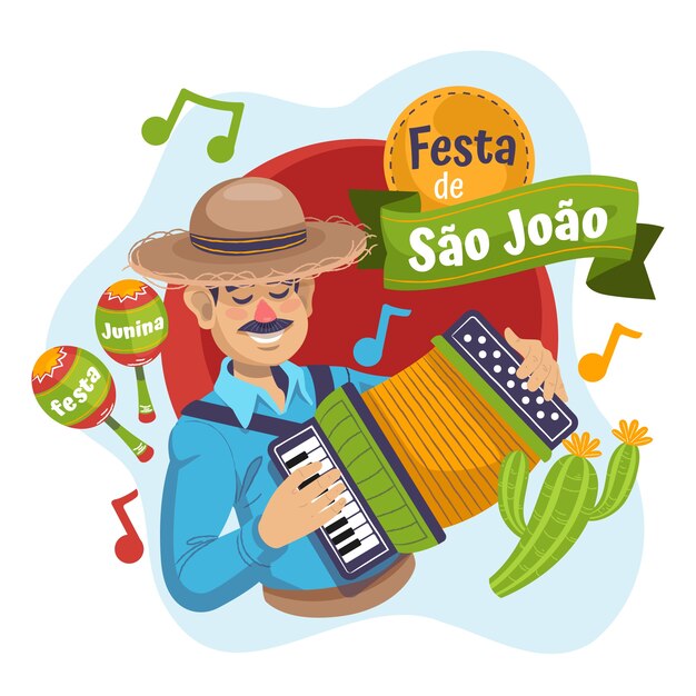 Dibujado a mano ilustración de sao joao