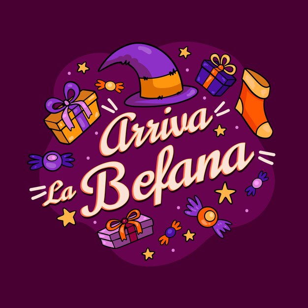 Dibujado a mano con una ilustración de texto
