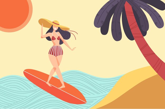 Dibujado a mano ilustración de verano