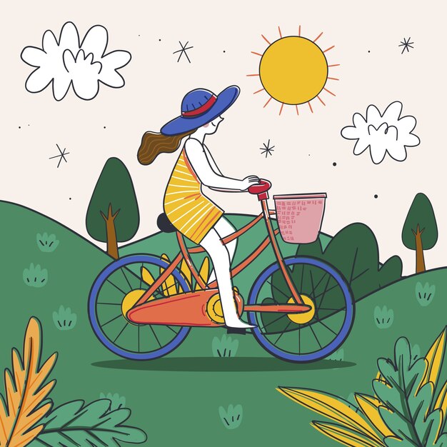 Dibujado a mano ilustración de verano