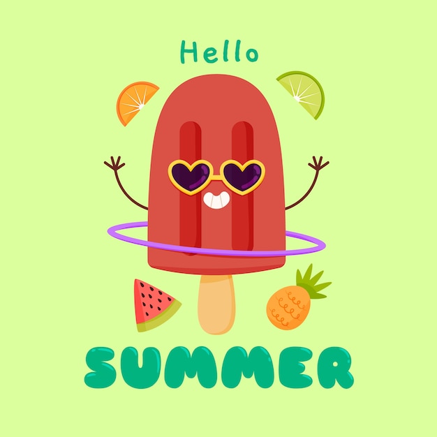 Dibujado a mano ilustración de verano