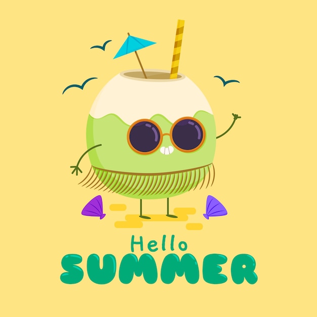 Dibujado a mano ilustración de verano