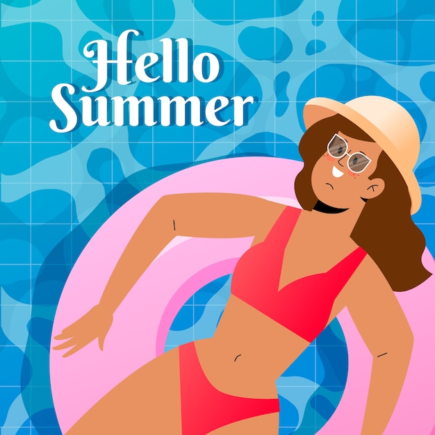 Dibujado a mano ilustración de verano