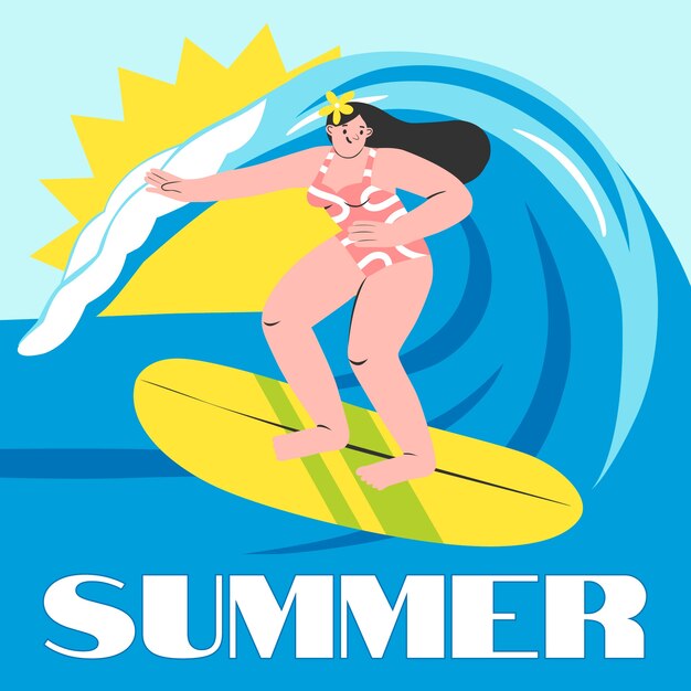 Dibujado a mano ilustración de verano