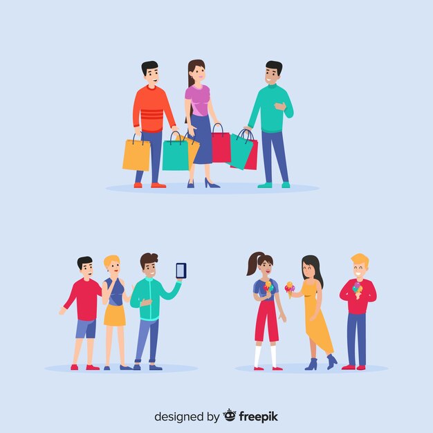 Dibujado a mano ilustraciones del día de la amistad