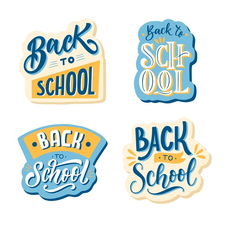 Vector gratuito dibujado a mano letras de regreso a la escuela