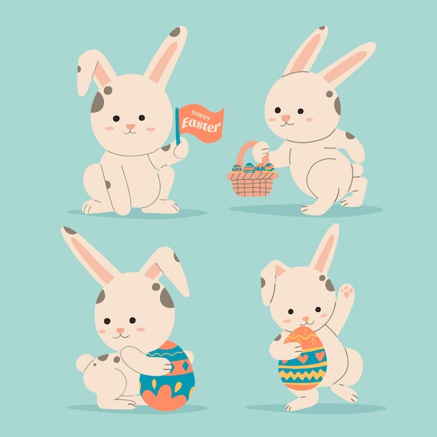 Dibujado a mano linda ilustración de pascua