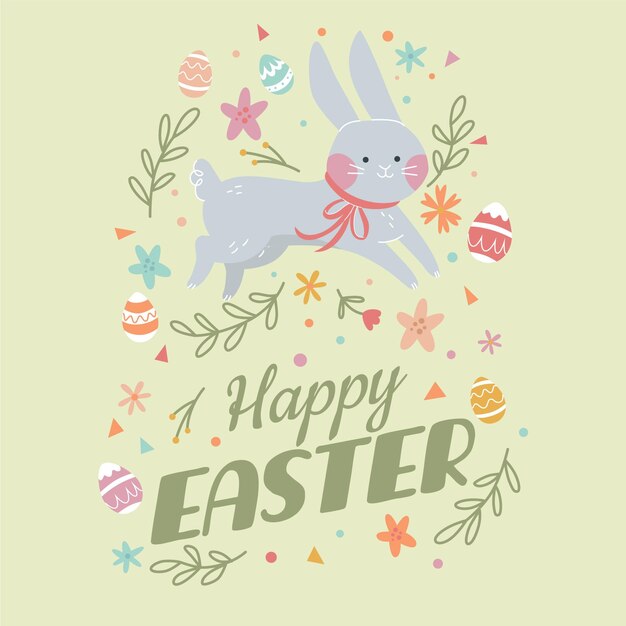 Dibujado a mano linda ilustración de pascua