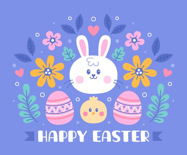 Dibujado a mano linda ilustración de pascua