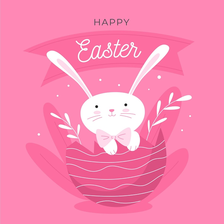Vector gratuito dibujado a mano linda ilustración de pascua