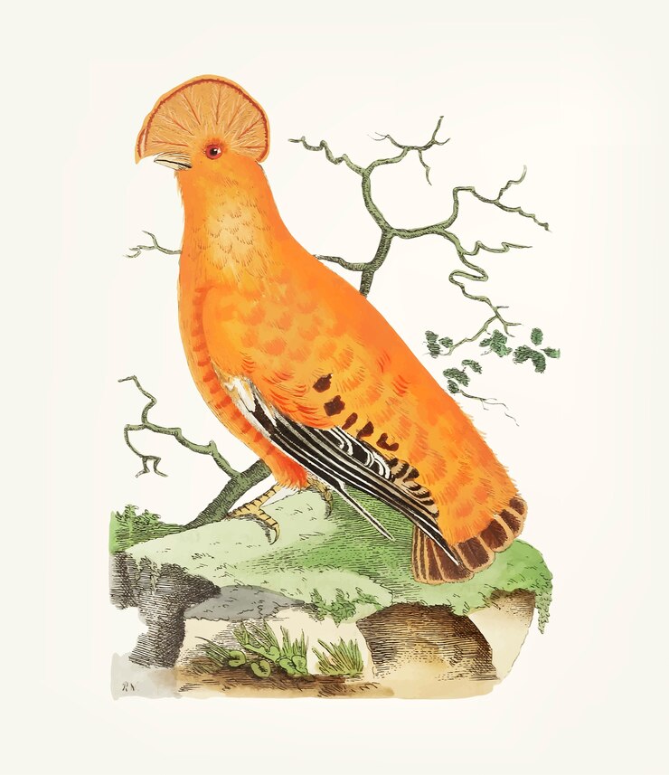 Vector gratuito dibujado a mano de manakin