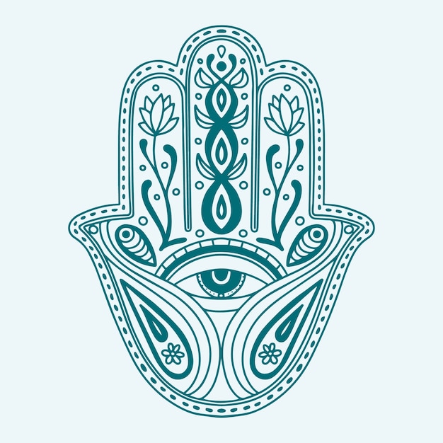 Dibujado a mano mano de fatima ilustración