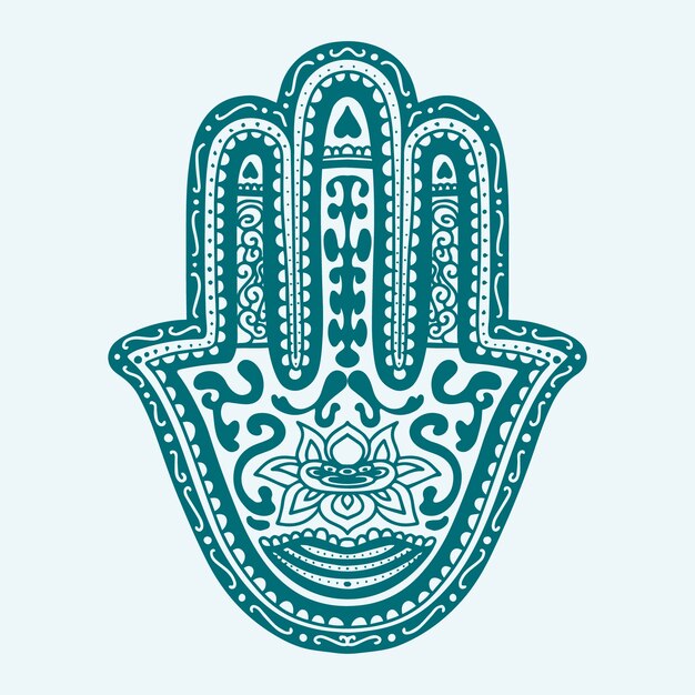 Dibujado a mano mano de fatima ilustración