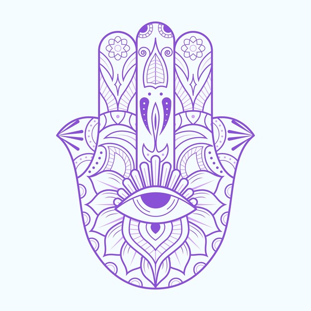 Dibujado a mano mano de fatima ilustración