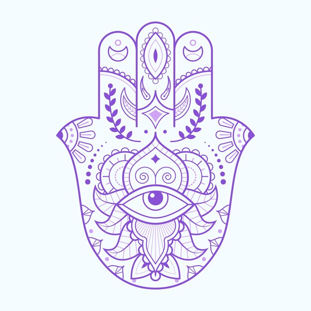 Dibujado a mano mano de fatima ilustración