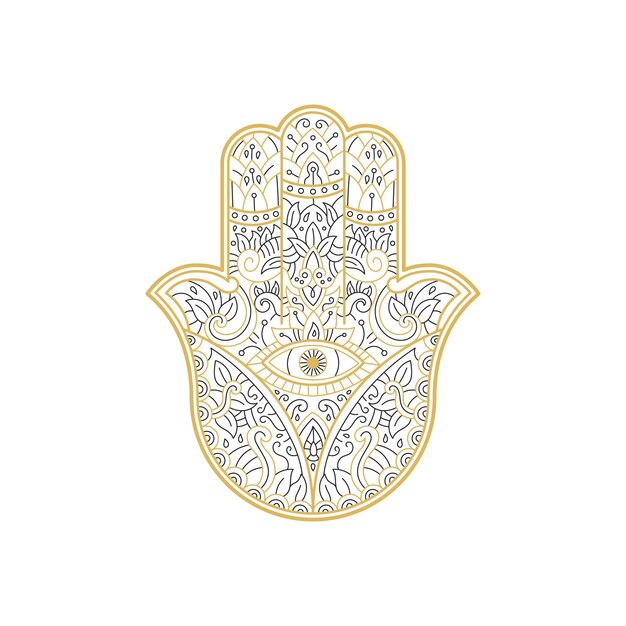 Dibujado a mano mano de fatima ilustración