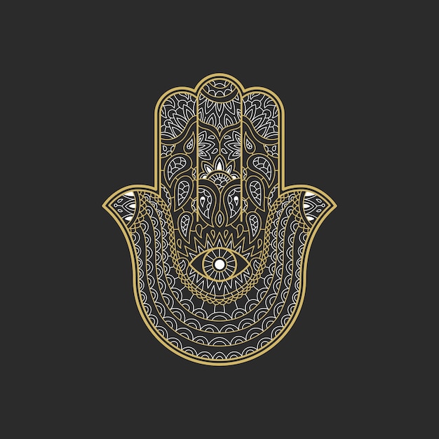 Dibujado a mano mano de fatima ilustración