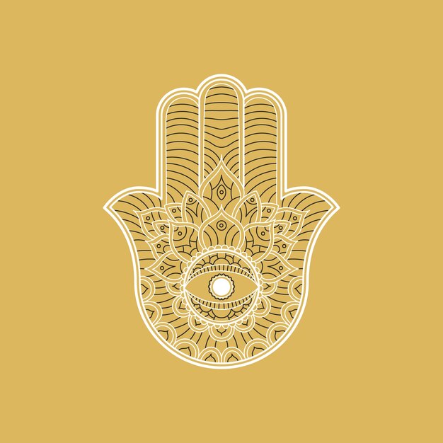 Dibujado a mano mano de fatima ilustración