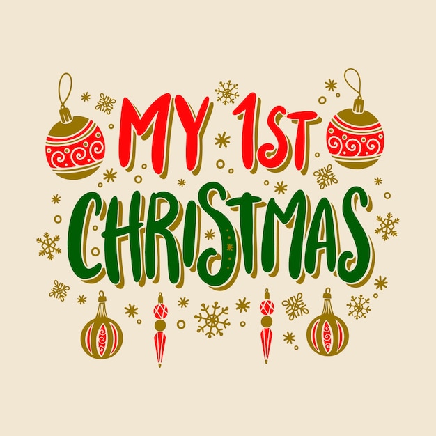 Dibujado a mano mis primeras letras navideñas