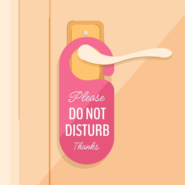 Dibujado a mano no molestar ilustración de signo