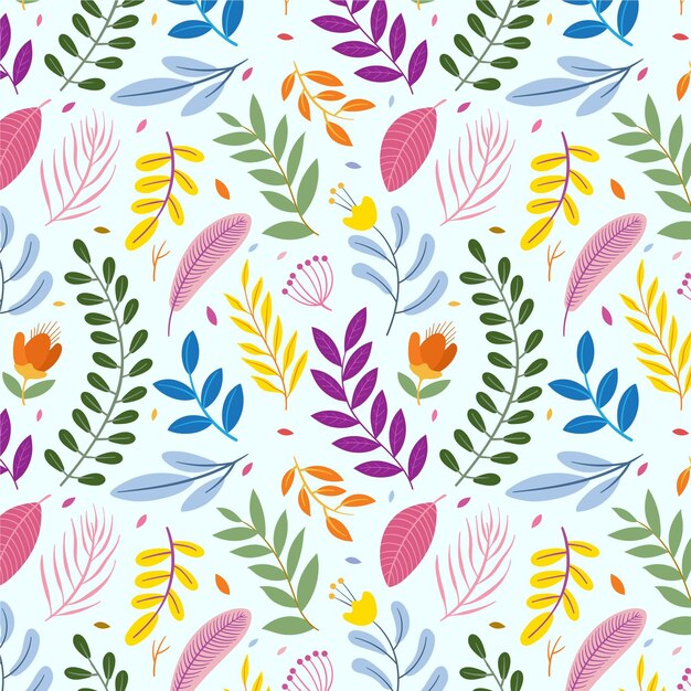 Dibujado a mano patrón floral
