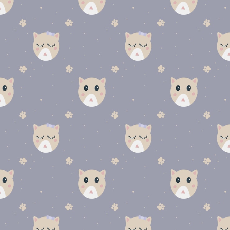 Vector gratuito dibujado a mano patrón de sombrero de gato