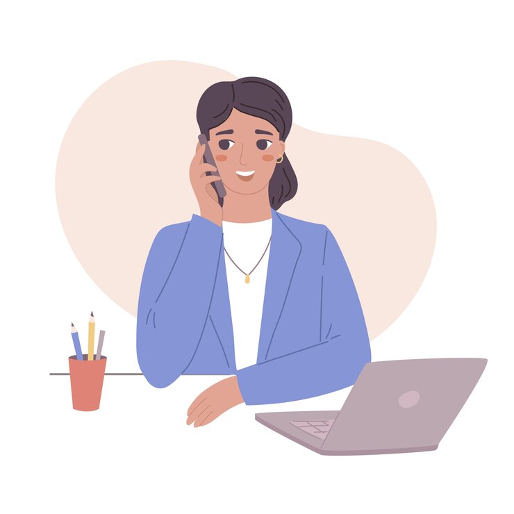 Vector gratuito dibujado a mano personas hablando por teléfono ilustración