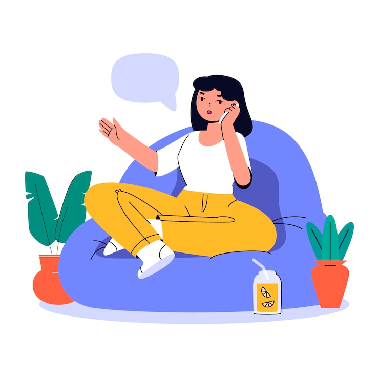 Vector gratuito dibujado a mano personas hablando por teléfono ilustración