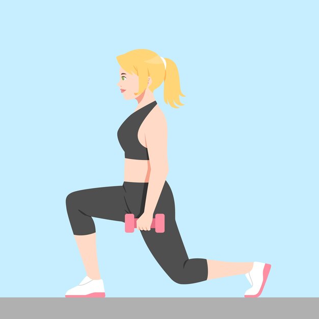 Dibujado a mano personas haciendo deportes ilustración