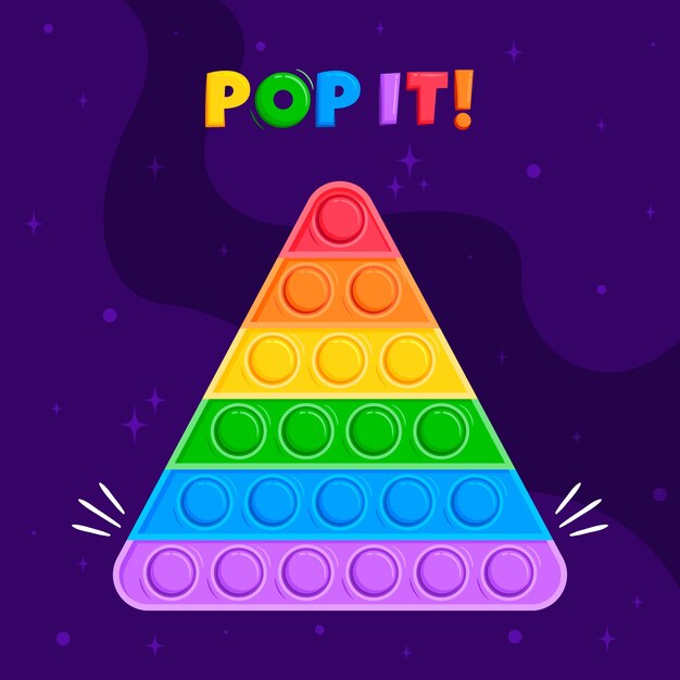 Dibujado a mano pop it ilustración