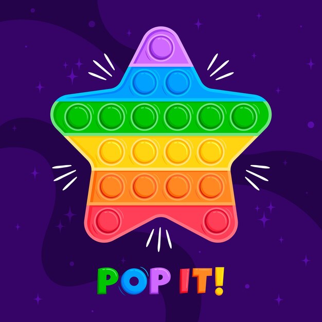 Dibujado a mano pop it ilustración