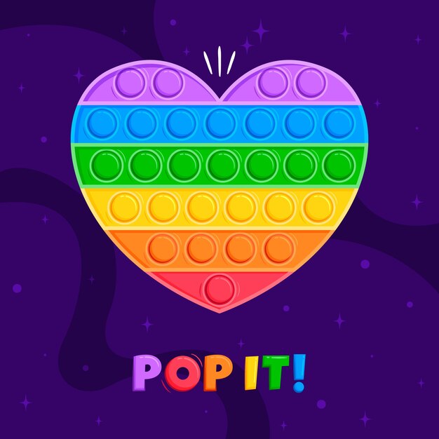 Dibujado a mano pop it ilustración