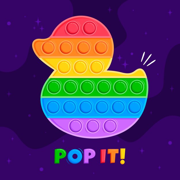 Dibujado a mano pop it ilustración