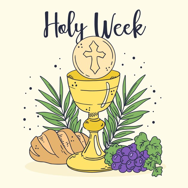Dibujado a mano semana santa